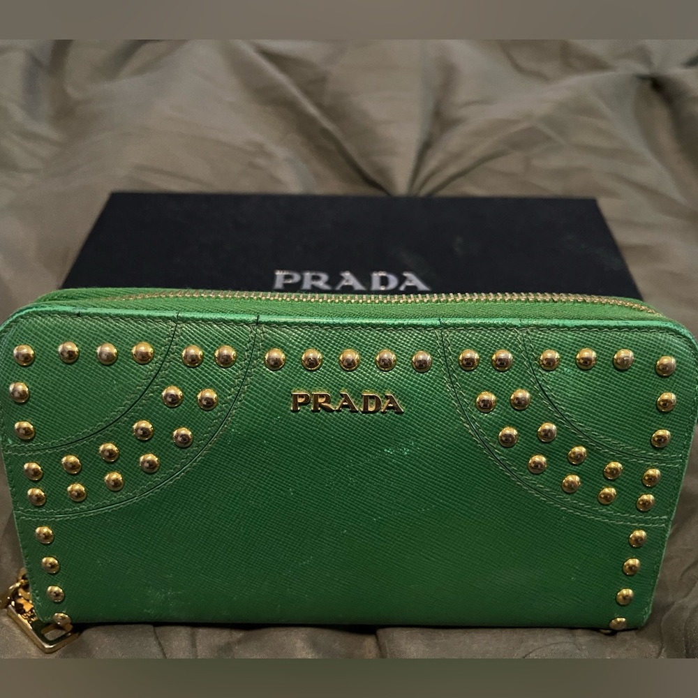 Prada Green wallet. Used